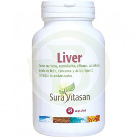 Liver 650Mg. 45 Cápsulas Sura Vitasan